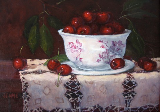 Cherries in a Bowl  10'' x 13''