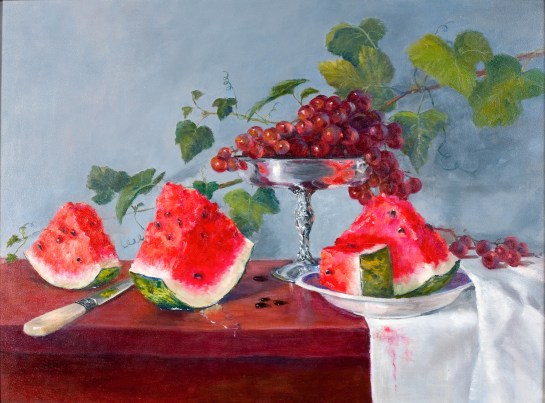 Watermelon and Grapes 18''x24''